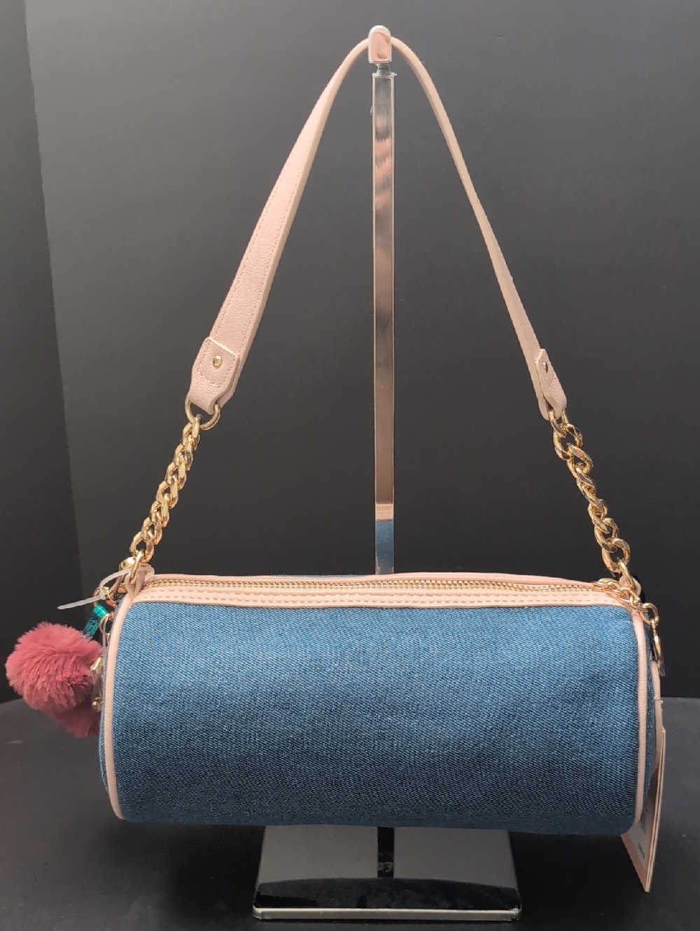 Juicy Couture 'Spill the Juicy Tea' Denim Barrel Bag in Light Pink. - Picture 4 of 12